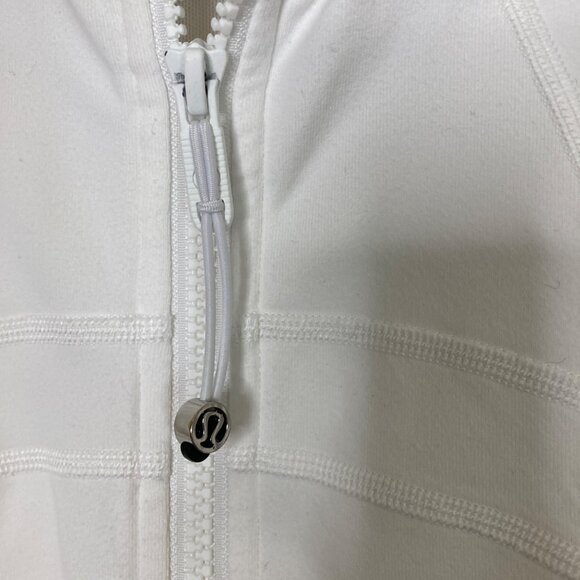 Lululemon Define White Zip-Up Jacket Womens 8 Vented Back Thumbholes - Picture 4 of 11